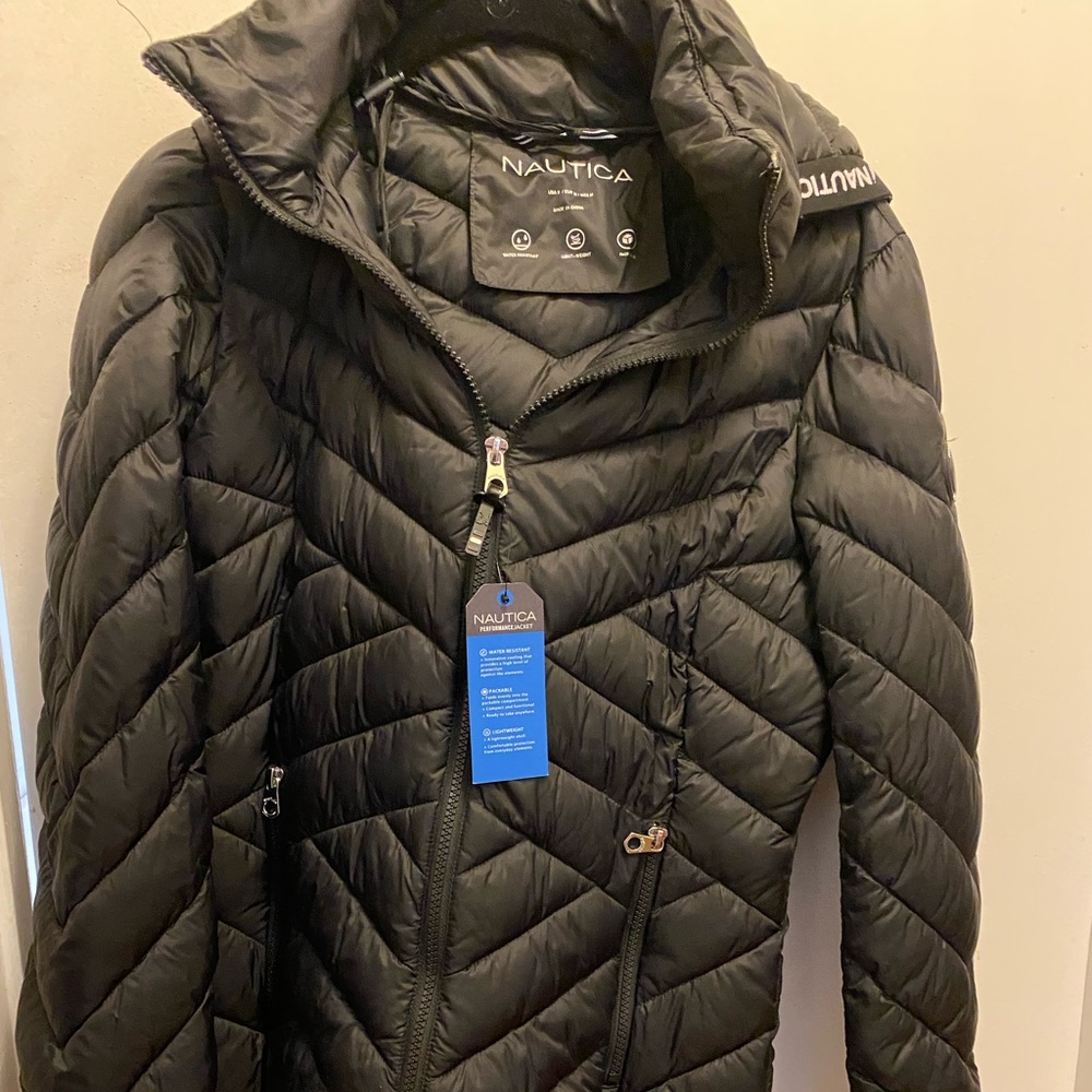 NWT Nautica Down Puffer Jacket - S Black